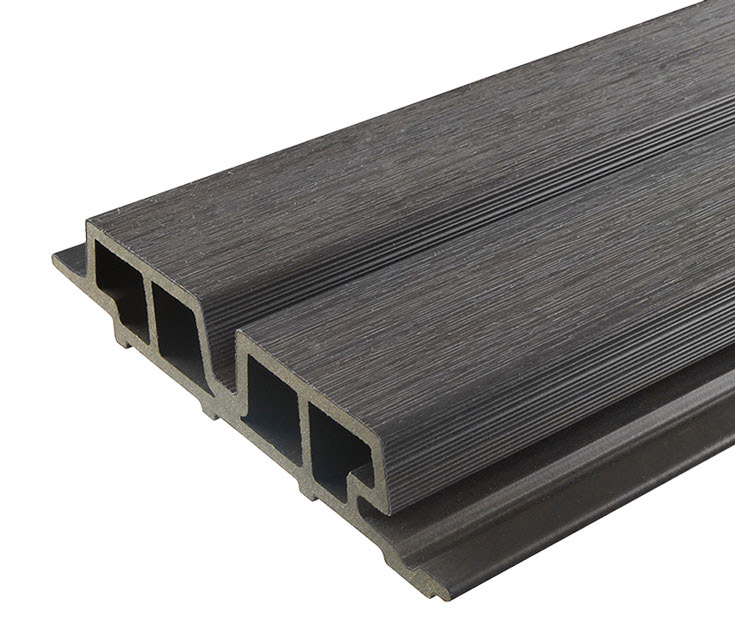 WEO 60 houtcomposiet gevelbekleding in de kleur Leisteen